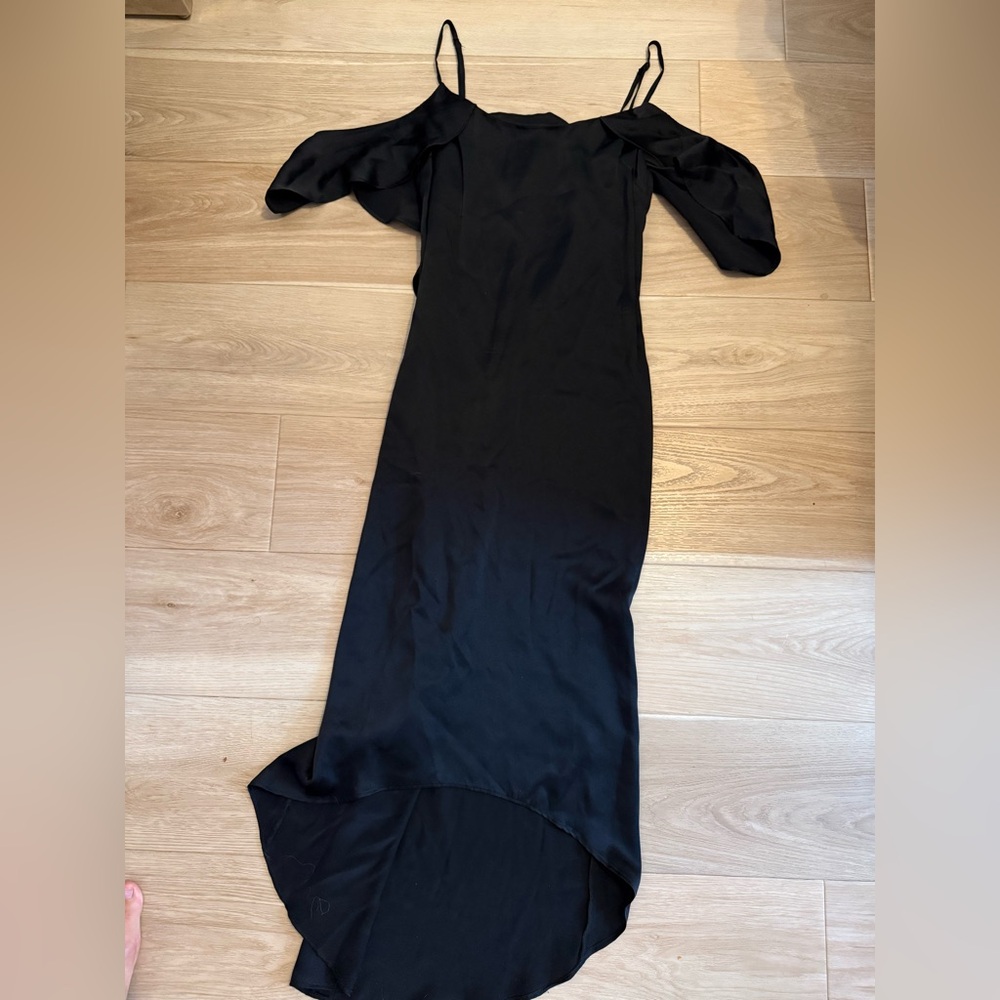 Reformation Black High Low Dress like new - silk